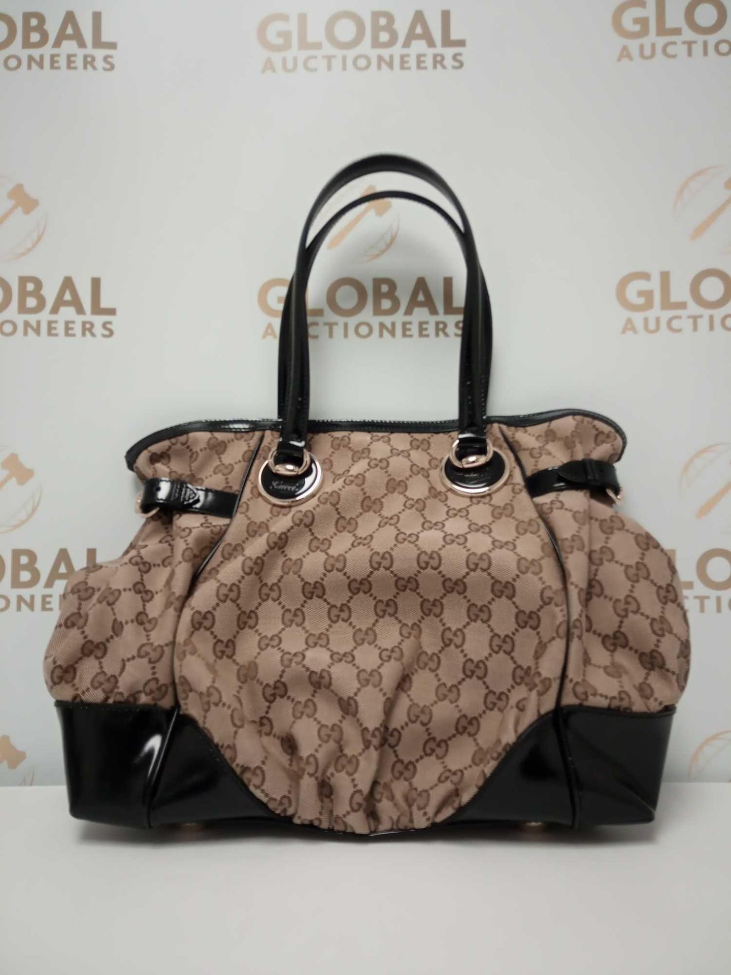 RRP £800 Gucci Full Moon Tote Brown Beige Monogrammed Canvas Bag Aano384, Grade A (Appraisals