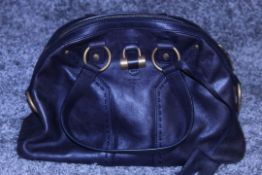 RRP £1,000 Yves St-Lauren Muse 1 Shoulder Bag, Indigo Small Grained Calf Leather Shoulder Bag, (