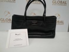 RRP £3200 Chanel Mademoiselle Cefr Tote Black Calf Leather Shoulder Bag (Aao8118)Grade Ab