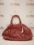 RRP £860 Gucci Sukey Dark Pink Micro Guccissima Leather Aao3425, Grade A (Appraisals Available On