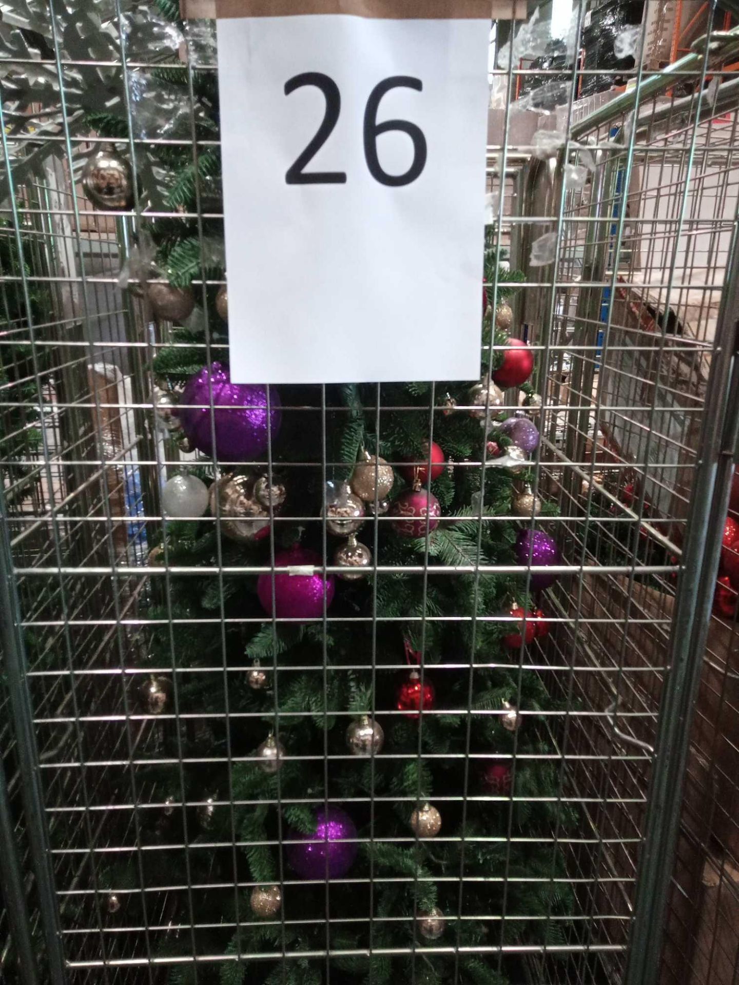 RRP £250 Cage To Contain Ex Display Debenhams Designer Christmas Tree With Assorted Christmas Bauble