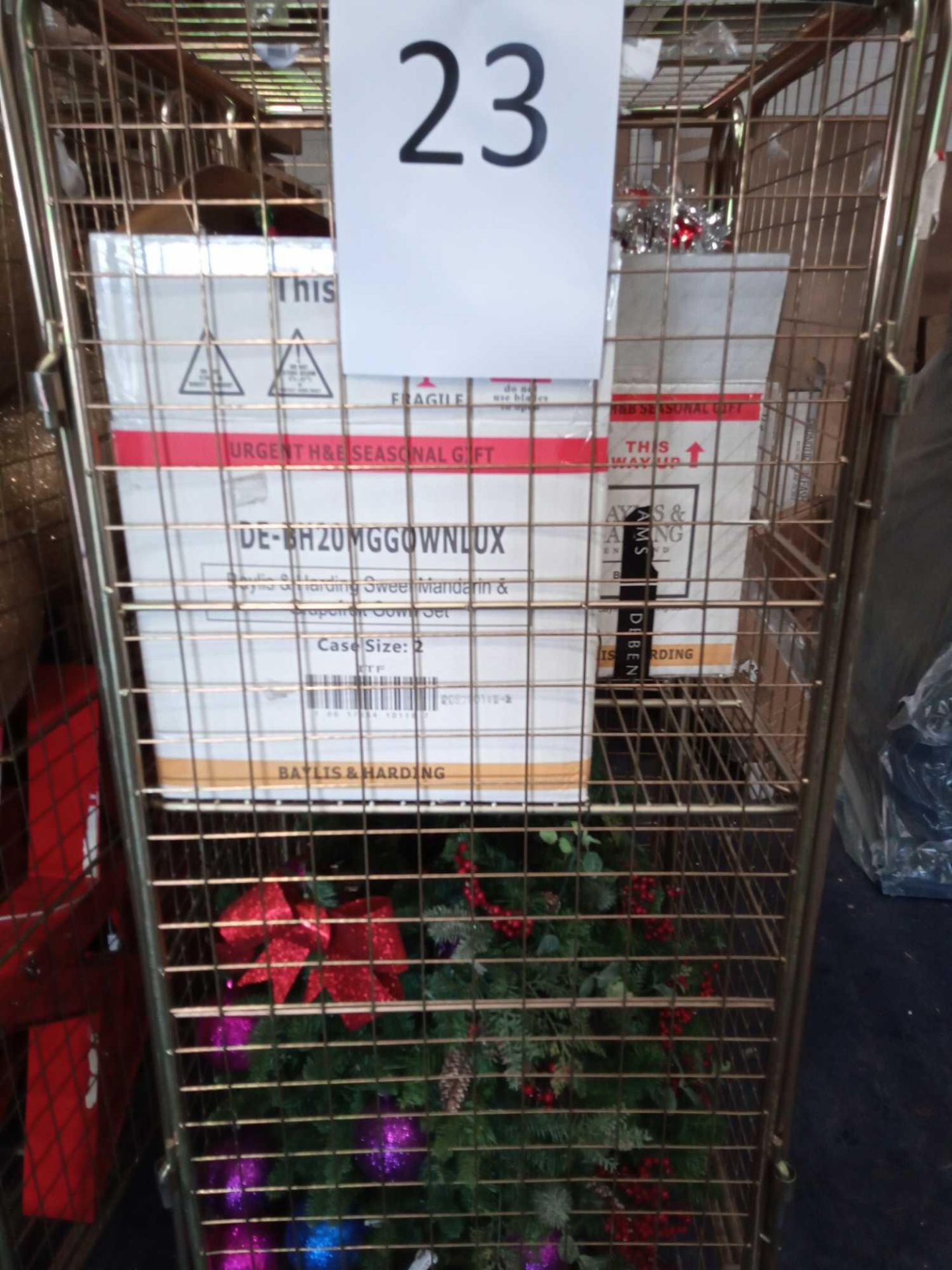 RRP £250 Cage To Contain A Large Assortment Of Top Of The Range Designer Christmas Decorations To In