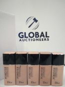 RRP £150 Gift Bag To Contain 5 Brand New Boxed Unused Testers Of Christian Dior 40Ml Foundations Sh