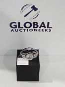 RRP £140 Unboxed Ladies Calvin Klein Silver Swiss Made Wrist Watch