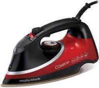 RRP £150 Lot To Contain 2 Boxed Morphy Richards High Performance Irons To Include Comfy Grip Irons