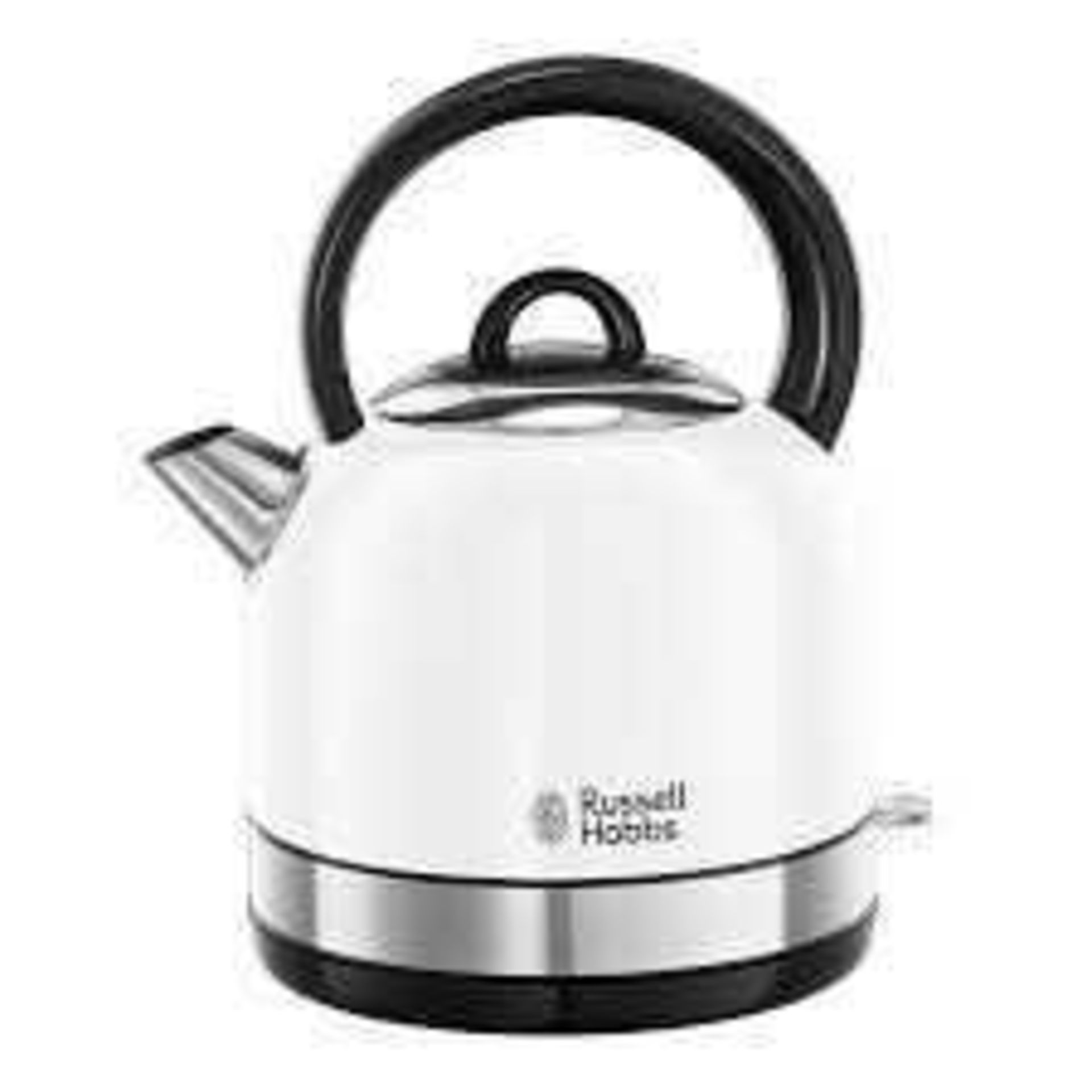 RRP £150 Lot To Contain 2 Boxed Electrical Kitchen Items. 1 Russell Hobbs Oslo White Kettle, 1 Russe
