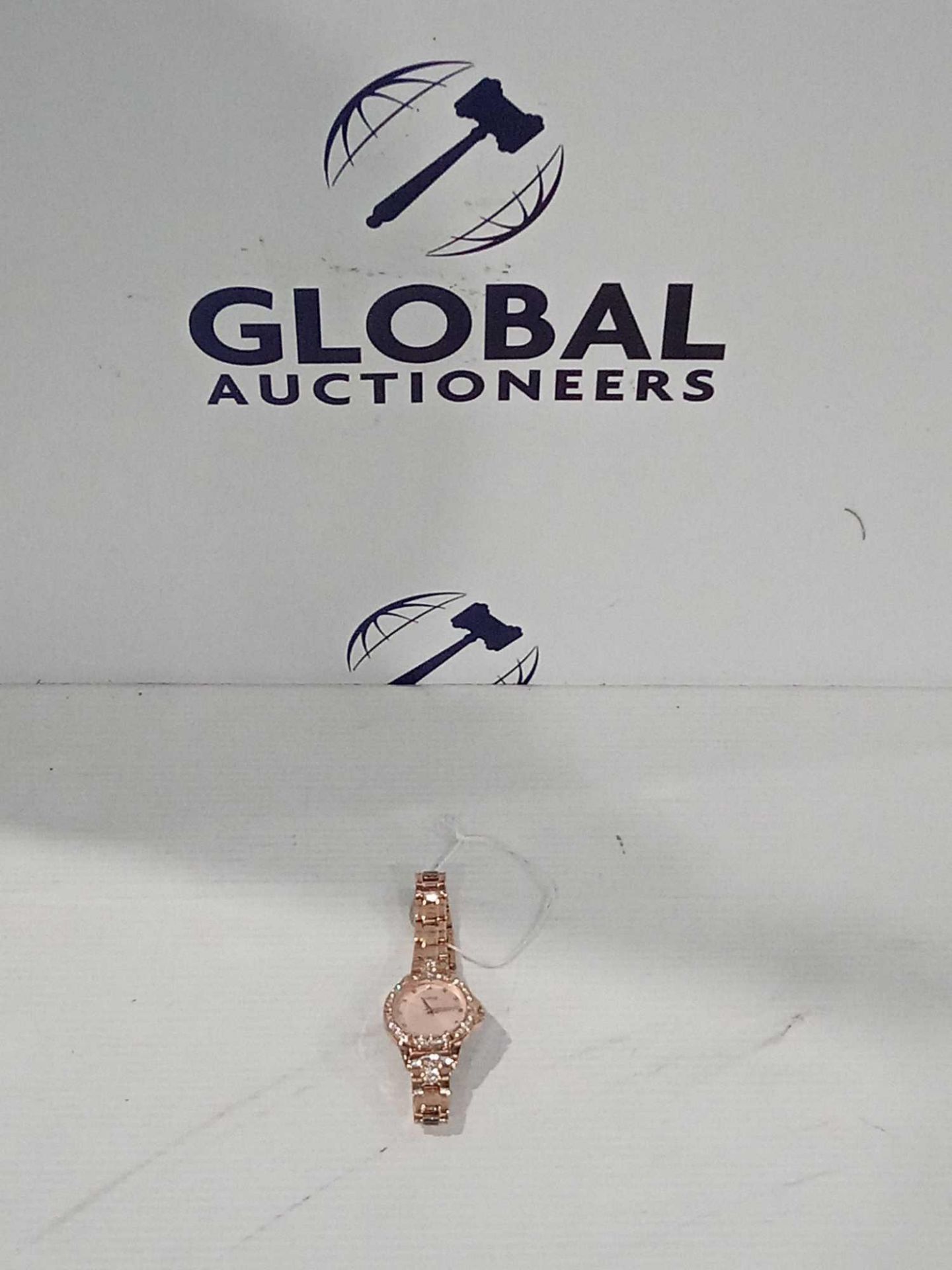 RRP £110 Unboxed Lorus Rose Gold And Crystal Design Slim Women's Wrist Watch