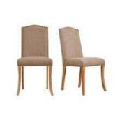 RRP £160 Boxed Phillipsburg Upholstered Dining Chair In Dark Cream