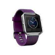 RRP £160 Boxed Fitbit Blaze Plum Fitness Watch And Removable Tracker