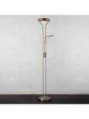 RRP £170 Lot To Contain 2 Boxed John Lewis Zella Floor Lamps With Stainless Steel Finish