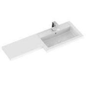RRP £190 Boxed R Shape Poly Marble Basin (Right Hand)