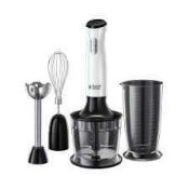 RRP £180 Lot To Contain 4 Boxed Russell Hobbs Kitchen Appliances To Include 3 Boxed Desire Matte Bla