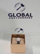 RRP £140 Boxed Bailey And Quinn London Grey Strap Ladies Thin Strap Watch