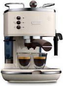 RRP £180 Boxed Delonghi Icona Vintage Espresso And Cappuccino Maker