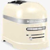 RRP £200 Unboxed Kitchenaid 2-Slice Toaster In Cream