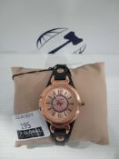 RRP £130 Bailey And Quinn London Ladies Thin Leather Strap Elegant Copper Faced Watch