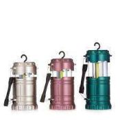 RRP £175 Lot To Contain 14 Boxed Cob Collapsible Indoor/Outdoor Lanterns With Spotlight