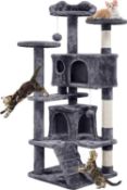 RRP £120 Boxed Cat Tree In Fabric Dark Grey