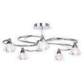 RRP £130 Boxed Debenhams Agatha 5 Light Ceiling Light