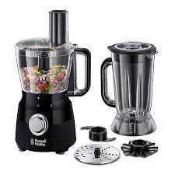 RRP £150 Lot To Contain 2 Boxed Electrical Kitchen Items. 1 Russell Hobbs 2 In 1 Jug Blender, Russel