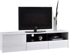 RRP £300 - New Boxed 'Malia' Television Unit In White High Gloss (Appraisals Available On