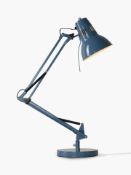 RRP £135 Boxed John Lewis Elliot Task Lamp In Gloss Slate Blue