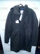 RRP £125 Jasper Conran Carbon Hooded Parka Coat In Black