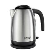 Combined RRP £155 Lot To Contain Four Boxed Russell Hobbs Appliances And A Breville Polished Steel J