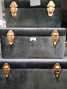 RRP £140 Set Of 3 Designer Soft Touch Storage Trunks By Amanda Holden