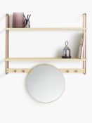 RRP £250 Boxed John Lewis Design Project No.185 Wide Shelf With Wall Mirror