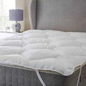 RRP £170 Bagged John Lewis Super King Size Natural Duck Down Mattress Topper (711704)