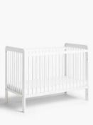 RRP £140 Boxed John Lewis Eric Dropside Cot In White (No Tag Id)