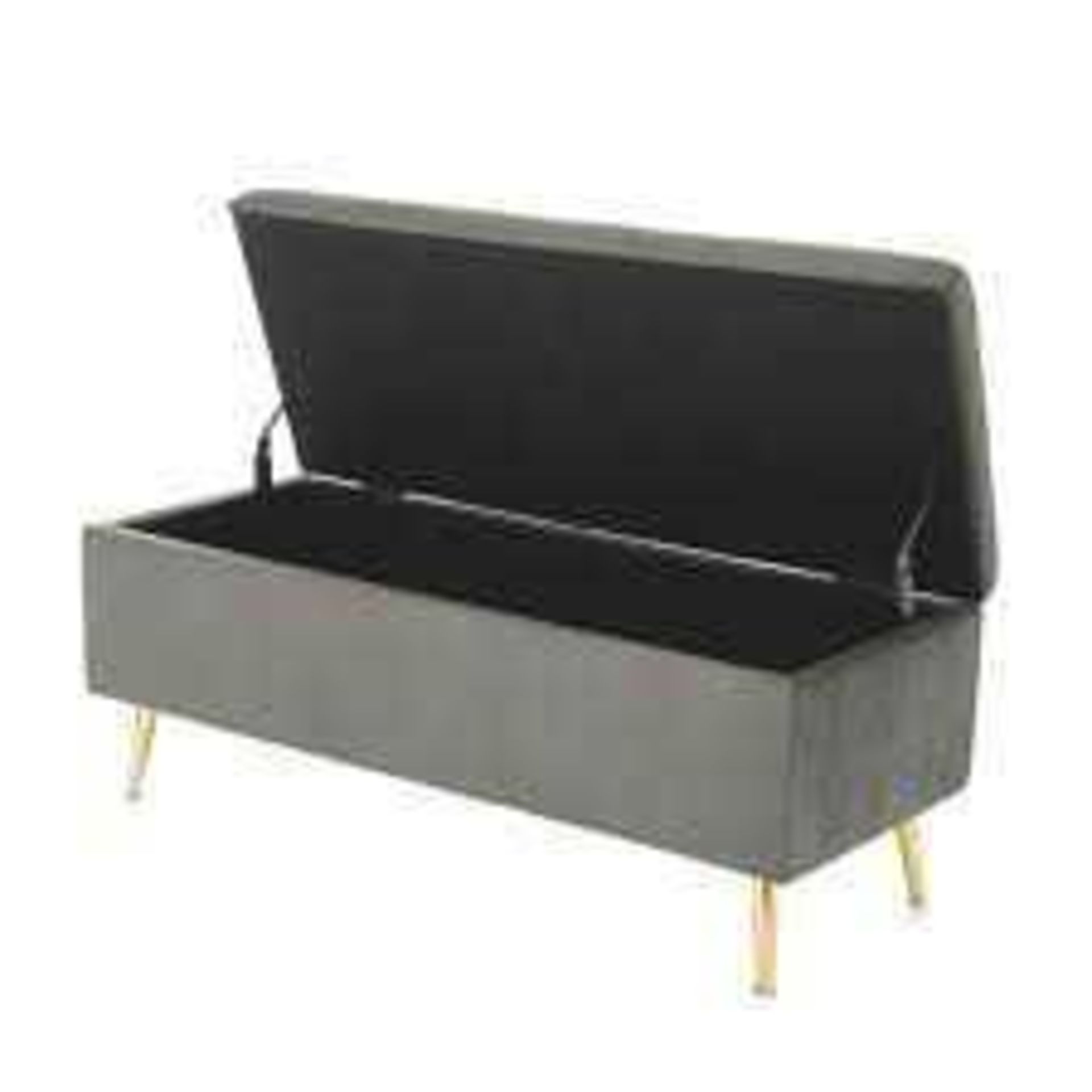 RRP £150 Unboxed Alison Cork Velvet Storage Ottoman