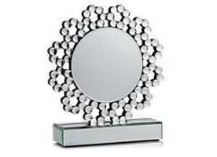 RRP £130 Boxed Julien Macdonald Hollywood Glamour Crystal Round Mirror