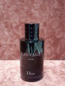 RRP £90 Unboxed 100Ml Tester Bottle Of Dior Sauvage Parfum Spray Ex-Display