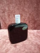 RRP £50 Unboxed 100Ml Tester Bottle Of Lacoste L.12.12 Noir Eau De Toilette Spray Ex-Display