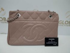 RRP £3495 Chanel Front Logo Chain Tote Shoulder Bag Light Brown (Aao8198) Grade A