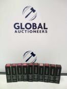 RRP £150 Lot To Contain 10 Boxed Brand New Bare Minerals Hydra- Smoothing Lipstick In Assorted Shade