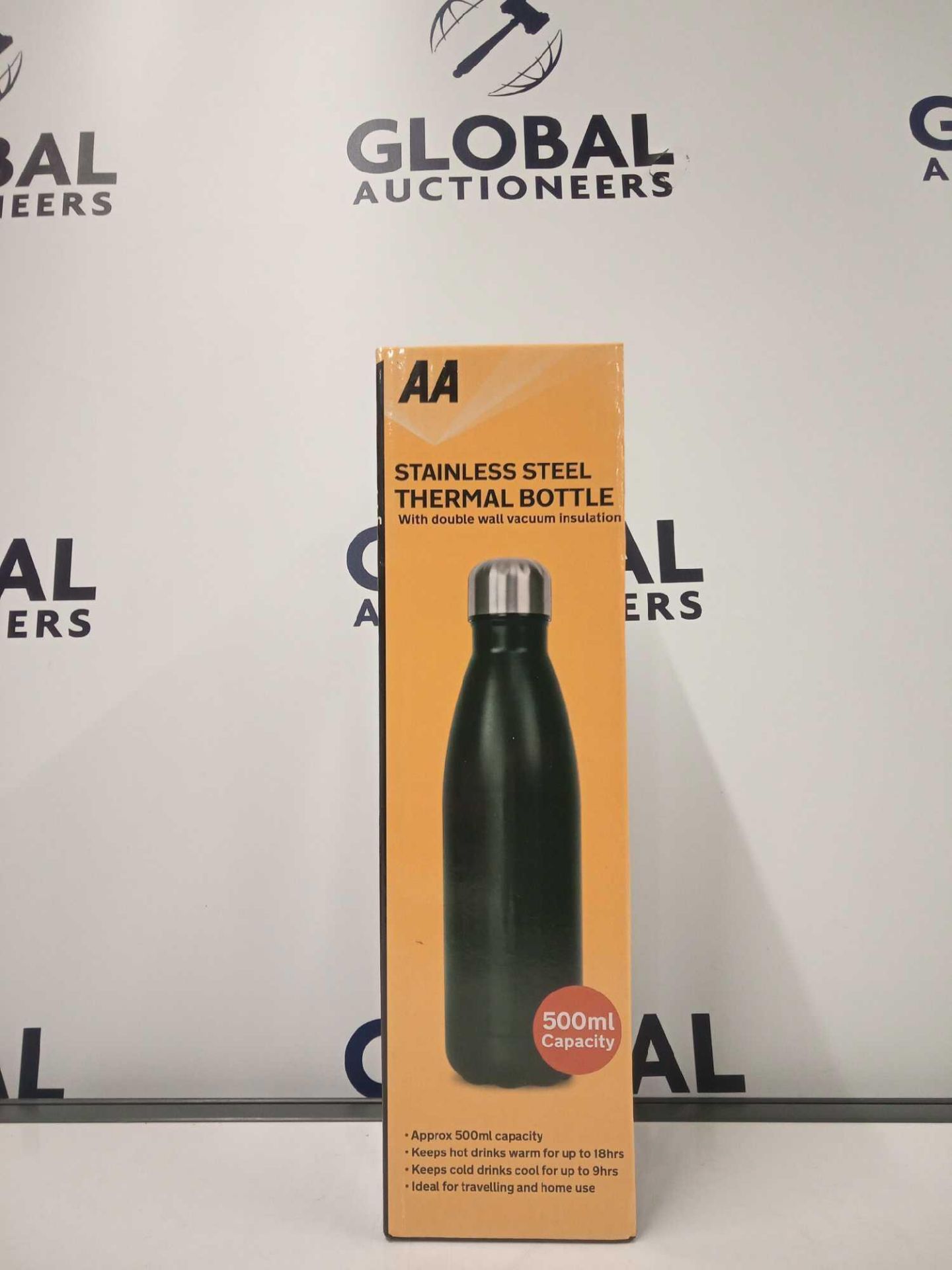RRP £145 Lot To Contain 24 Brand New Aa Car Essentials Stainless Steel Thermal 500Ml Bottles