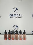 RRP £120 Lot To Contain 6 Nyx Total Control Drop Foundations 13Ml Each Assorted Shades Ex-Display