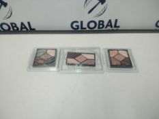 RRP £100 Lot To Contain 3 Brand New Unused Tester Of Christian Dior Mini 5 Colour Eyeshadow Palettes