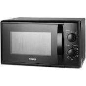 RRP £120 Unboxed Black Tower Microwave