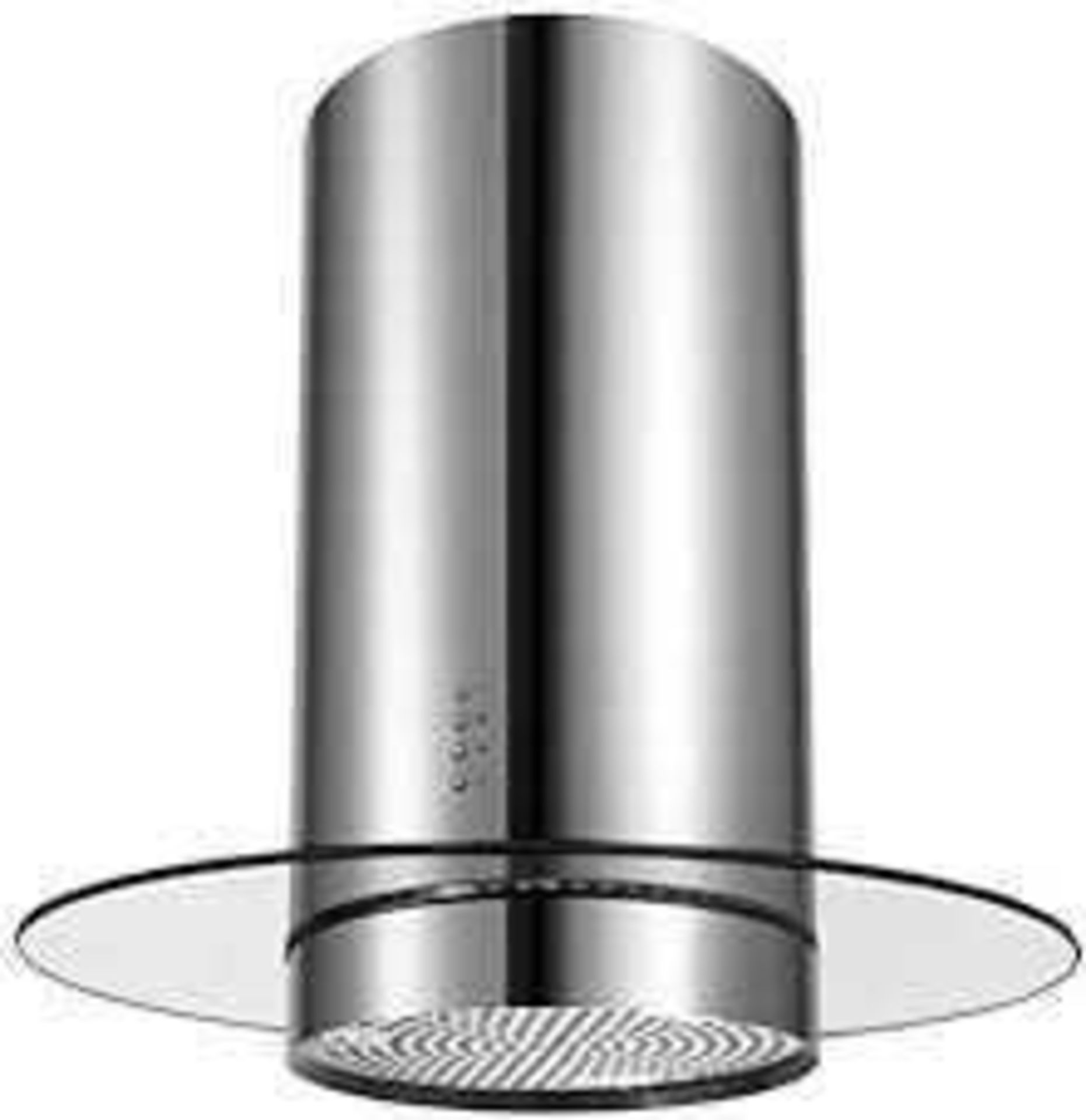 RRP £250 Boxed Cylinder Tube Island Chimney Cooker Hood