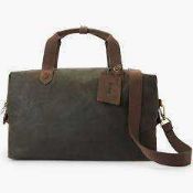 RRP £150 Bagged Barbour Islington Wax Holdall Grey