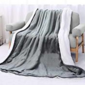 Combined RRP £150 Lot To Contain Two Unbagged Cozee Home Assorted Faux Fur Throws & Heated Shoulder