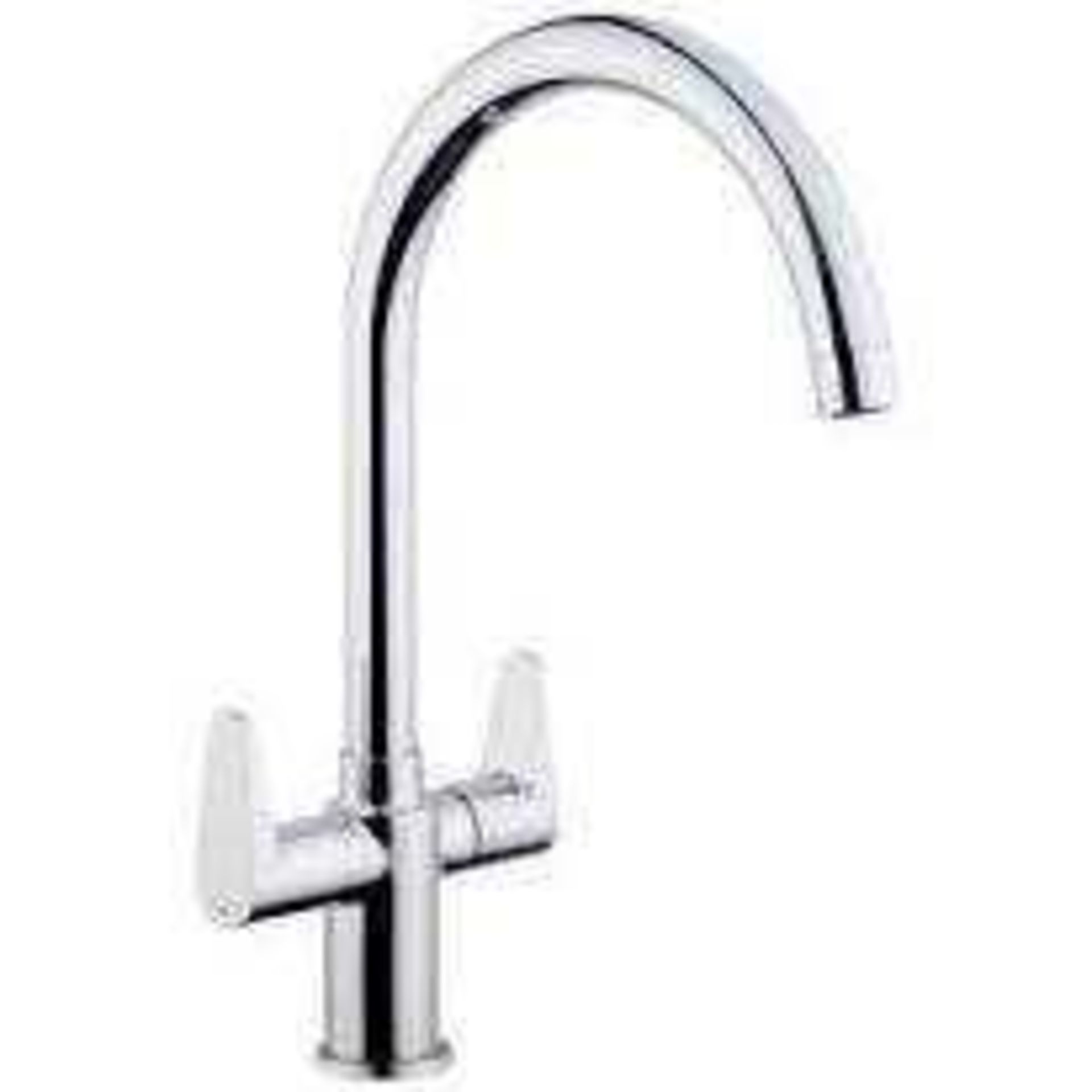 Combined RRP £150 Lot To Contain Bagged Kigal Twin Lever Kitchen Mixer Tap & Boxed Grohe Start Kitc