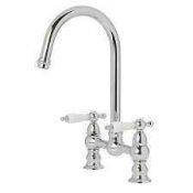 Combined RRP £130 Boxed Cooke&Lewis Sherrard Twin Lever Kitchen Bridge Mixer Tap & Noli Toilet Seat