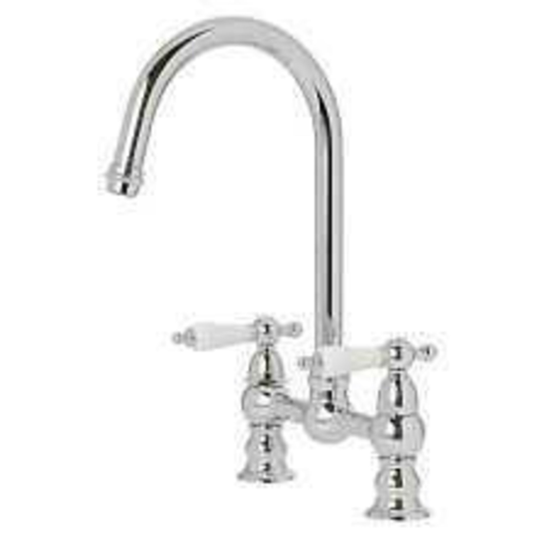 Combined RRP £130 Boxed Cooke&Lewis Sherrard Twin Lever Kitchen Bridge Mixer Tap & Noli Toilet Seat