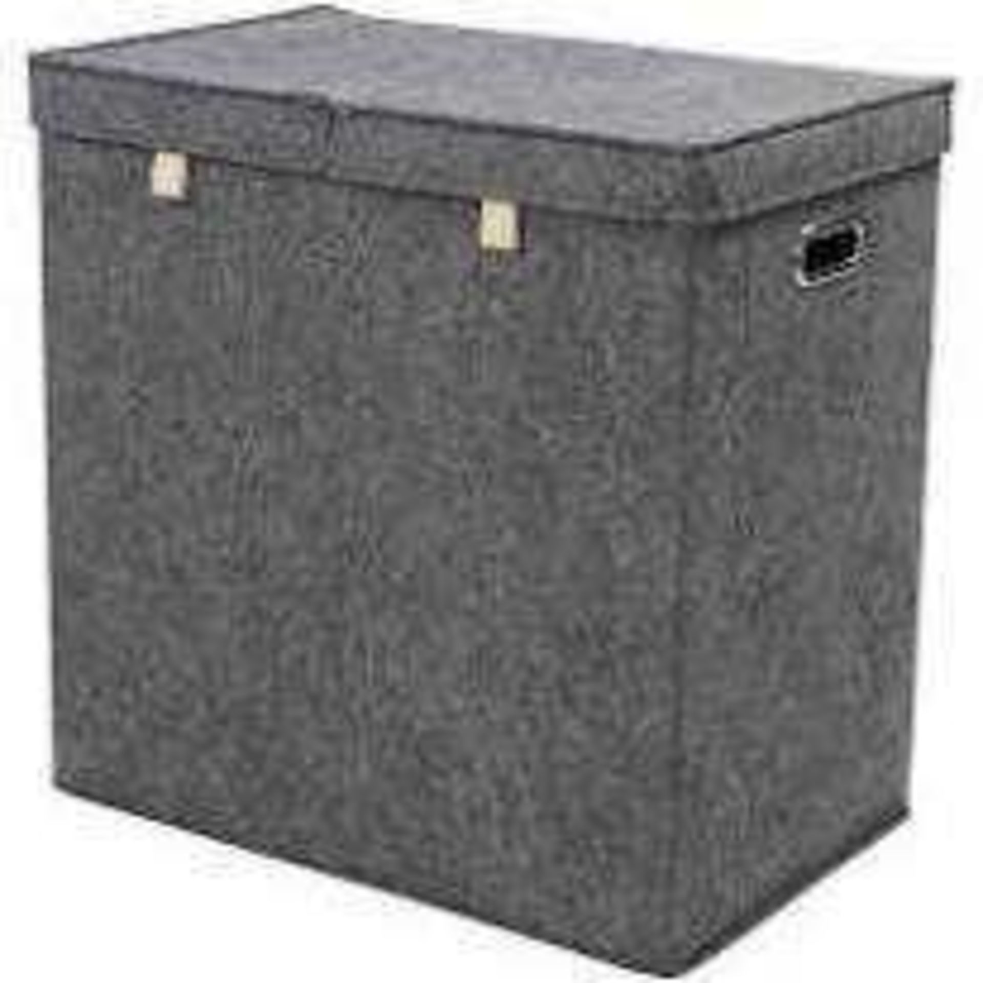 RRP £110 Unboxed John Lewis House Collection Grey Felt Double Laundry Storage Box