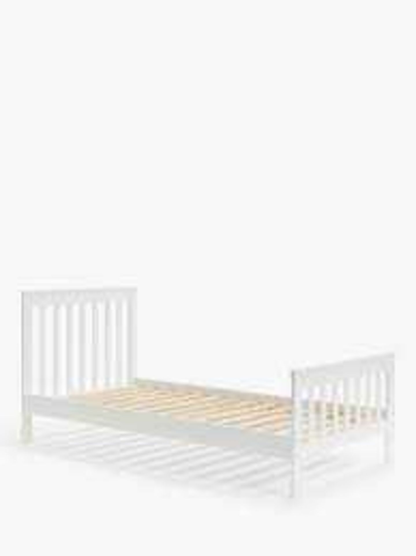 RRP £250 Lot To Contain Boxed John Lewis Complete Charlotte Single Bed In White